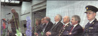 Fr Pat Hogan, PP, Southill introduces President Mary McAlesse, at the launch Southill Ballinacurra Weston Regeneration at the LEDP in January of this year. Also pictured are, from left: John Fitzgeral, Brendan Kenny, CEO of the two regeneration agencies; Tom Mackey, city manager; Cllr GerFahy who was Mayor of Limerick at one time, Minister Willie O'Dea and Chief Supt Willie Keane (LL)